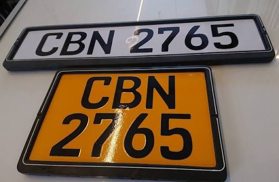 vehicle number plate